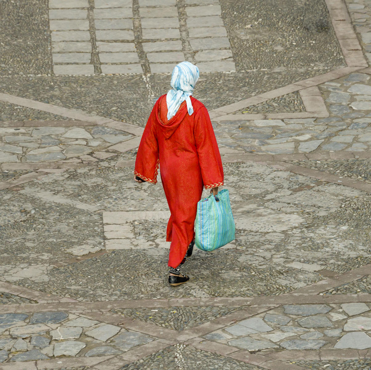 DSC_8397_1A2 - The Woman in Red (Chefchaouen)