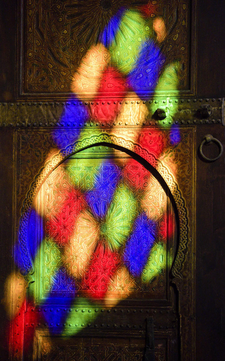 DSC_12721_1A2 - Stain Glass Window Reflections (Bahia Palace - Marrakesh)